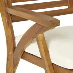 Round Outdoor Bistro Set TEAK BROWN (6)